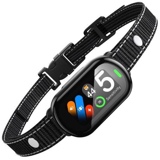 ZELLAR Smart Anti-Bark Collar: Beep, Vibration, 5 Modes, Adjustable Sensitivity, IP67 Waterproof for All Dogs