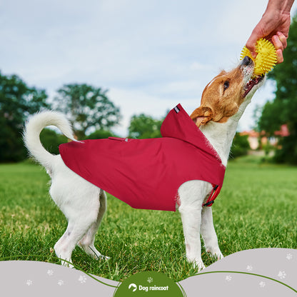 Zellar Dog Raincoat with Hood, Collar Hole, 100% Waterproof Ultra-Light Breathable Rainwear Rain Jacket with Safe Reflective Strips for Medium to Large Dog, Blue, 4XL