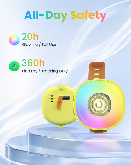 2-in-1 Dog Tracker GPS with LED Light, Pet GPS for Pets,Rechargeable